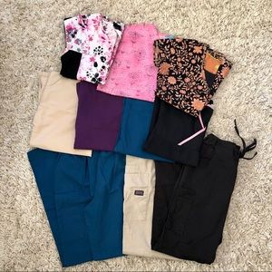 11 piece scrub set lot!